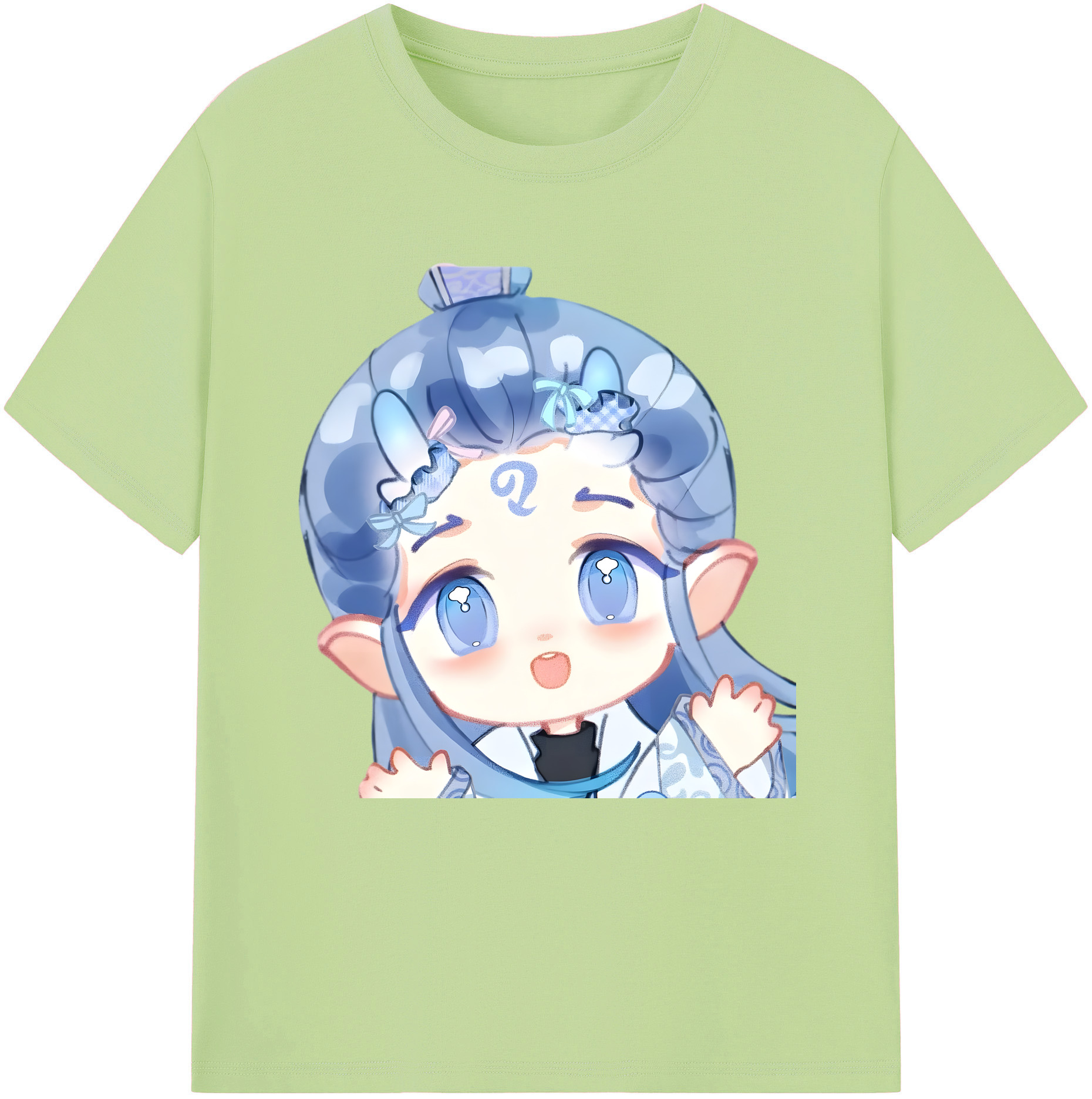 （画像用） Ne Zha 2 ナタ 魔童の大暴れ 綿100％半袖Tシャツ（フロントプリント）